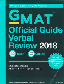GMAT Official Guide 2018 Verbal Review: Book + Online (Official Guide for Gmat Verbal Review) 2nd Edition - Book Loop Book